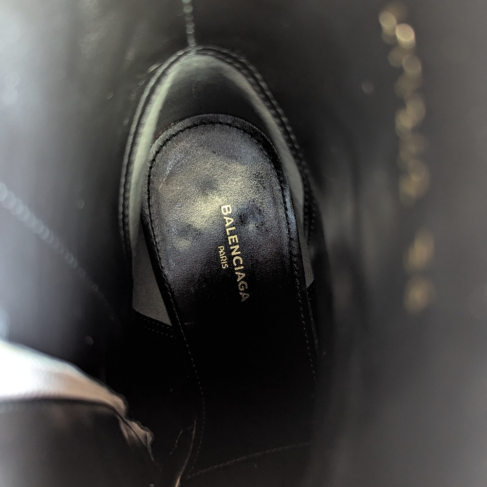 Balenciaga Grey Lambskin Leather Ankle Boots - Picture 7 of 11